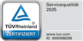 Bild mit Zertifikat von TÜV-Rheinland